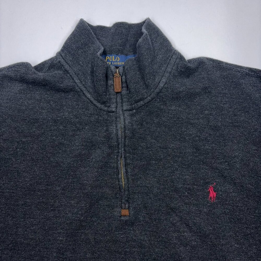 Polo Ralph Lauren Men's Quarter Zip Pullover Gray - Size 2XLT - Picture 2 of 8